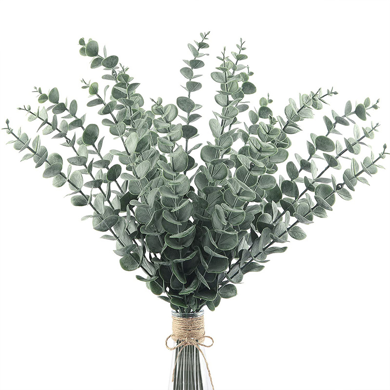 Eucalyptus Preserved - 20 adet Yapay Okaliptüs Kaynaklanıyor Yeşil