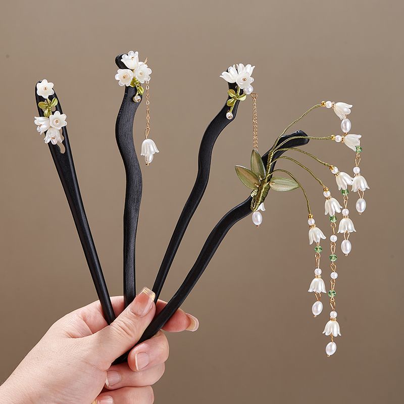 Supply Florist - Ahşap çiçek saç tokası Vintage Convallaria