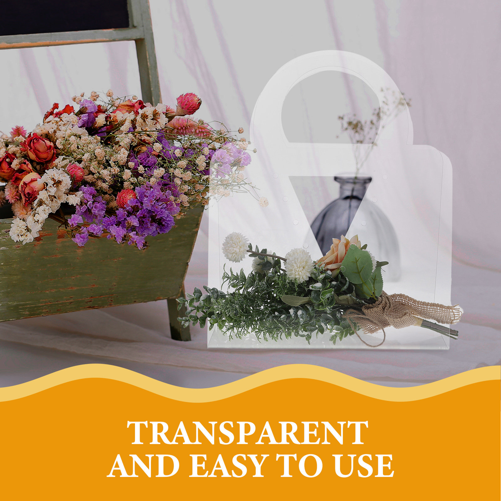 4 Adet Şeffaf Buket Hediye Çan - Florist Supply Shop incelemesi ve fiyatı